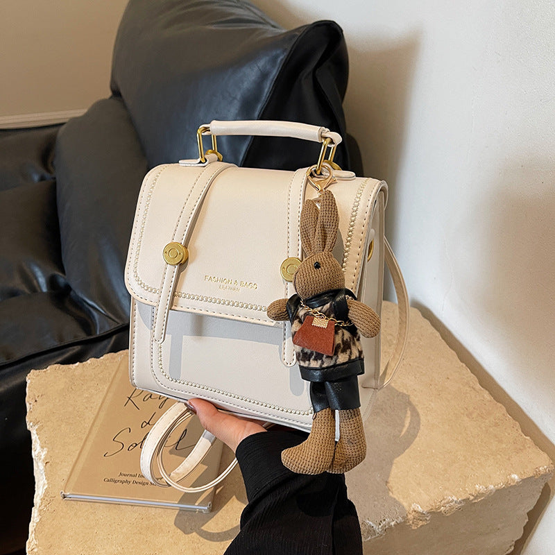 Vintage-Inspired Structured Crossbody Bag Bowlift