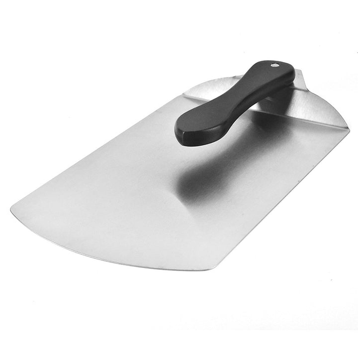 large stainless steel flat spatula pancake turner with ergonomic molded handle Bowlift