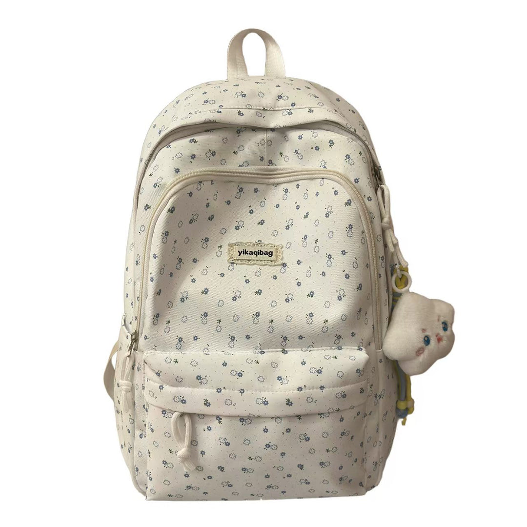 Floral Print Multi-Compartt Backpack Bowlift