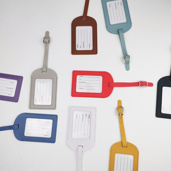 Premium Leather Luggage Tag Bowlift