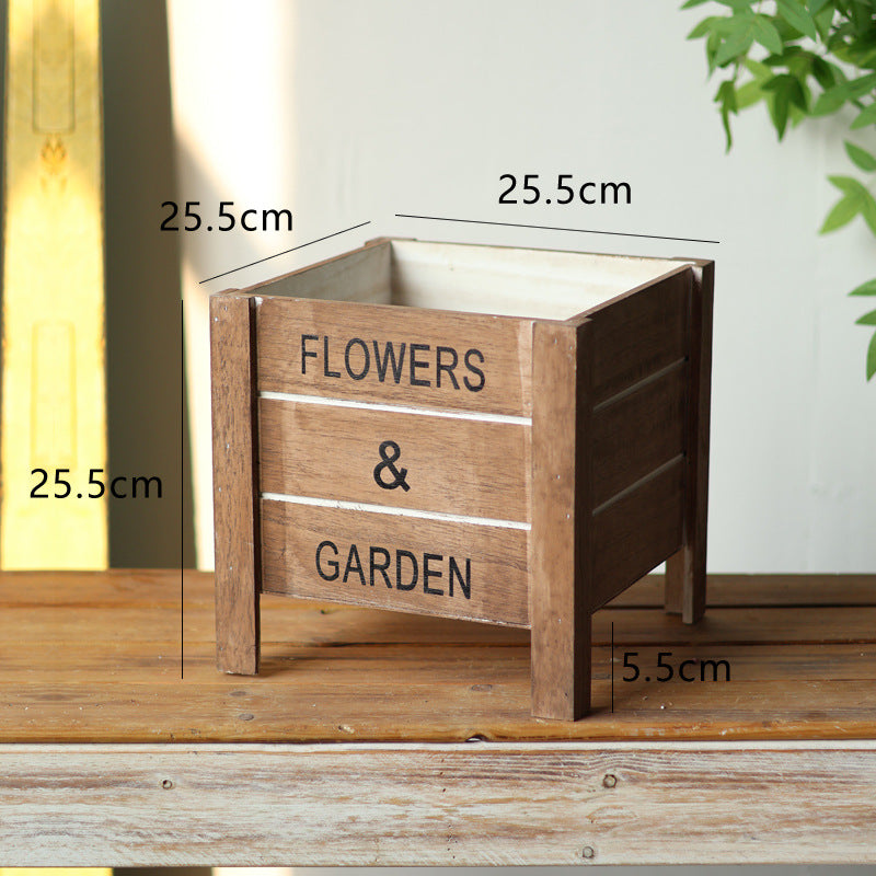 Decorative wooden box for plants Bowlift