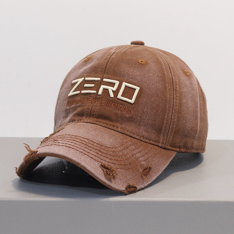 Men's Distressed Cotton Baseball Cap Bowlift 1784270076