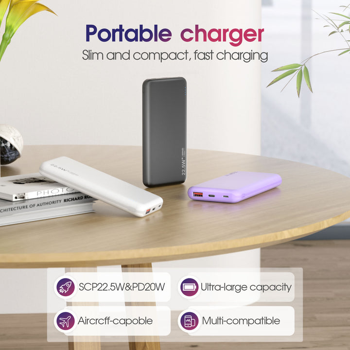 Portable power bank with fast charging and multiple charging ports Bowlift