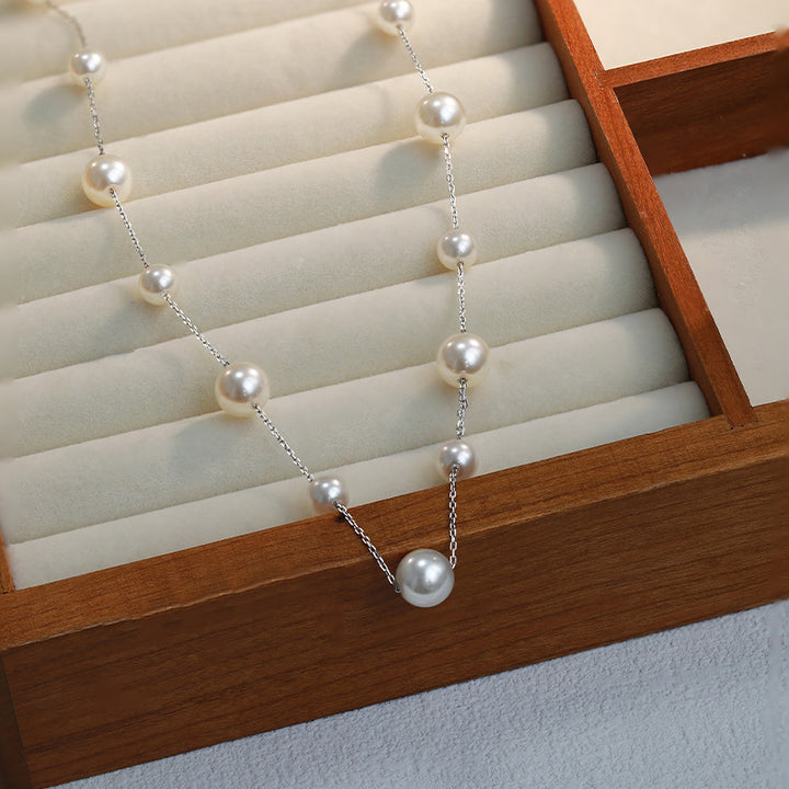 Pearl Drop Lariat Necklace Bowlift