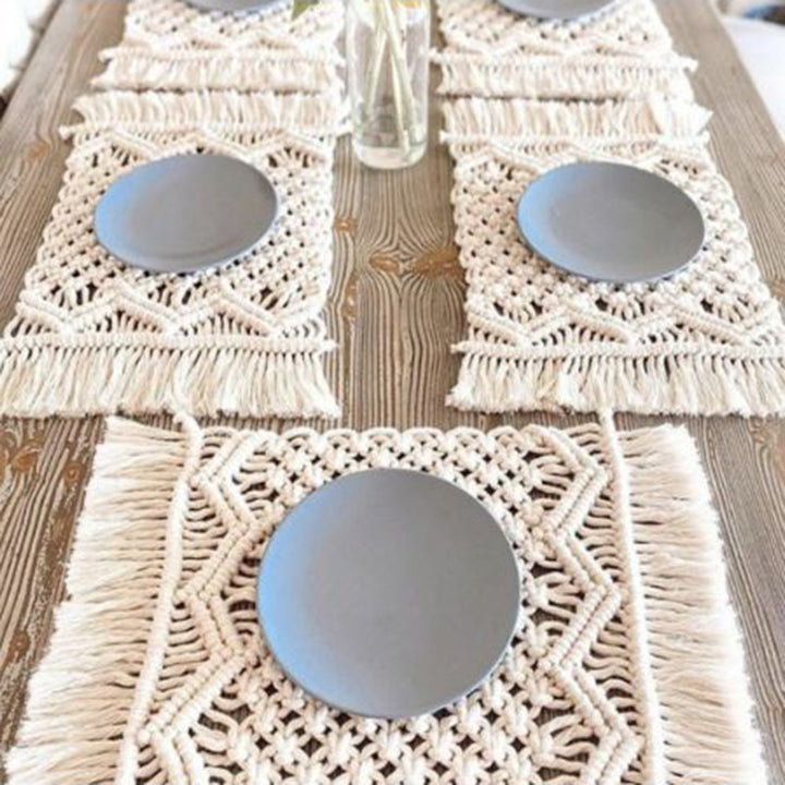 Bohemian Woven Macrame Table Runner Bowlift
