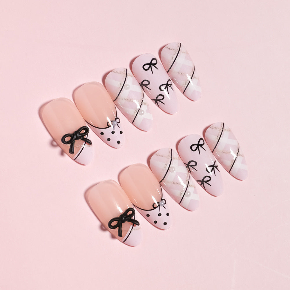 DIY Artistic Press-On Nail Set Bowlift