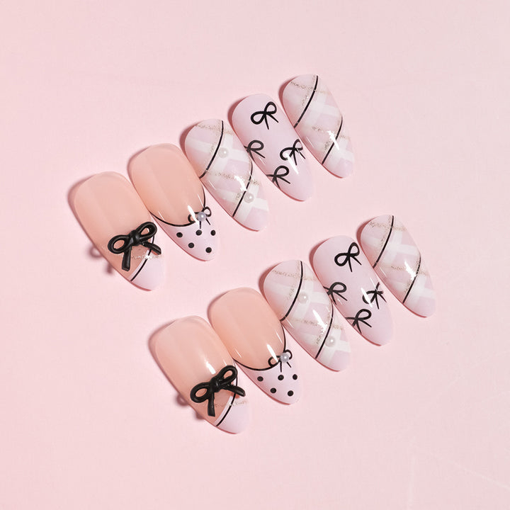 DIY Artistic Press-On Nail Set Bowlift
