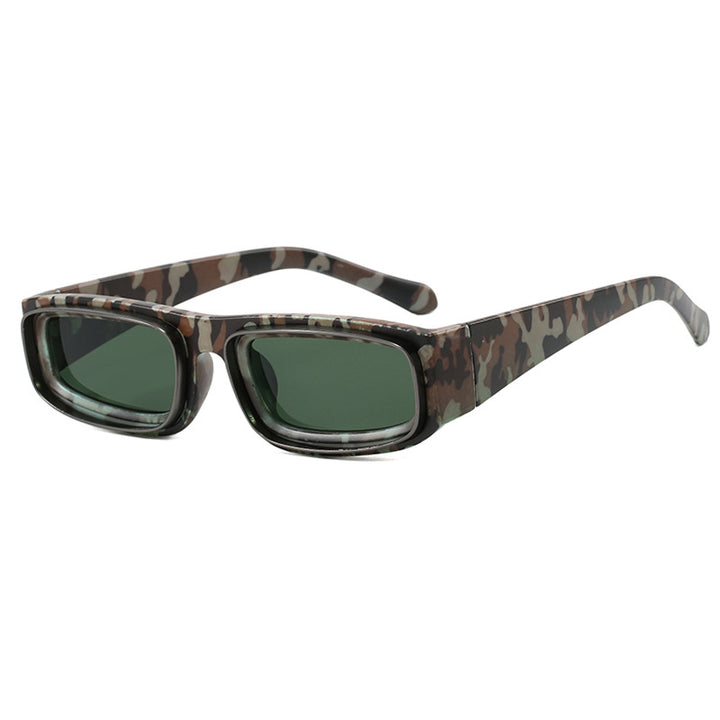 Ladies trendy rectangular sunglasses with elegant color play Bowlift