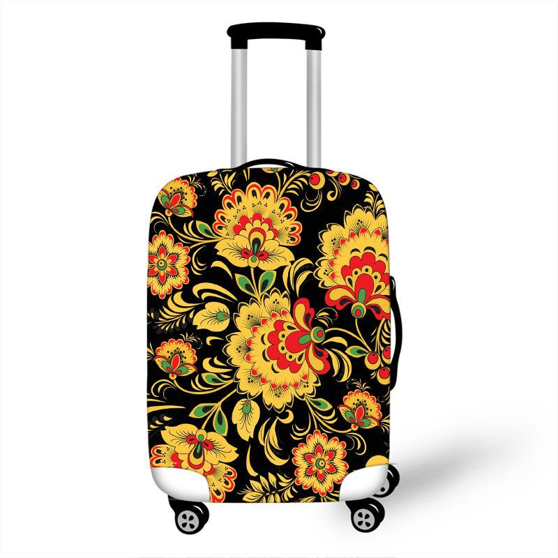 Women's hardshell travel suitcase with floral design Bowlift