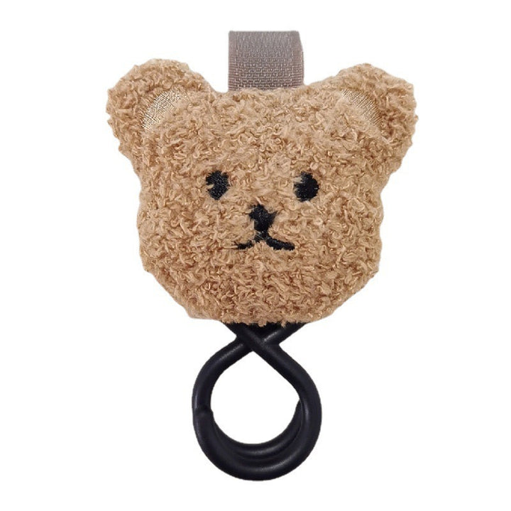 Plush Bear Stroller Hook and Clip Keychain Accessory