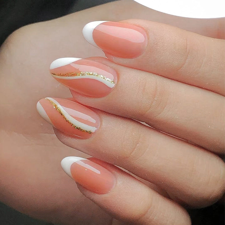 Artistic Heart-Accent Press-On Nail Set Bowlift