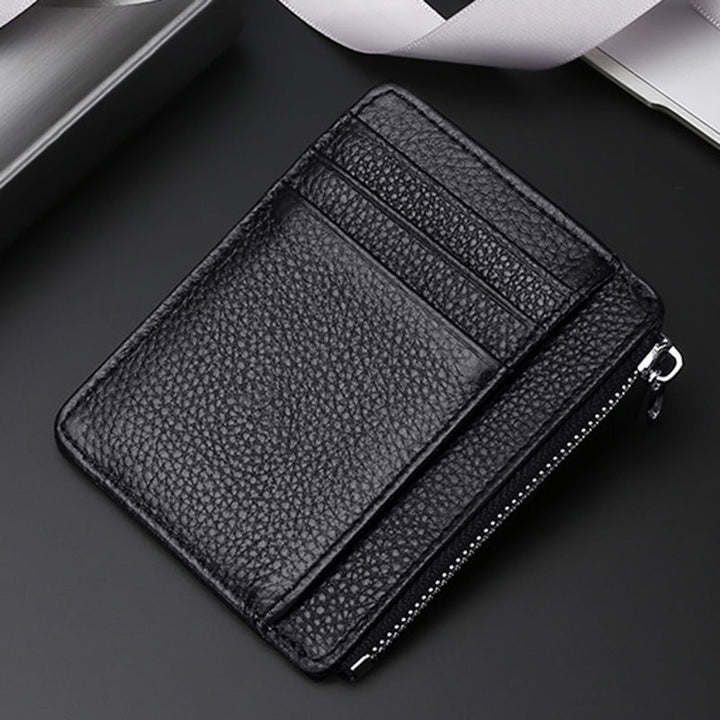 Premium Textured Leather Card Holder Bowlift