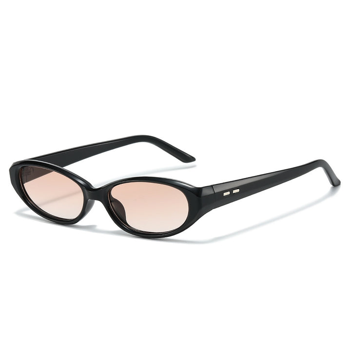 Sleek Retro-Inspired Oval Sunglasses Bowlift