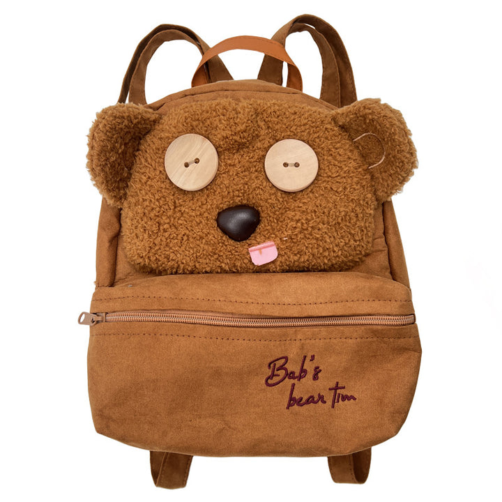 Plush Bear-Shaped School Backpack Bowlift