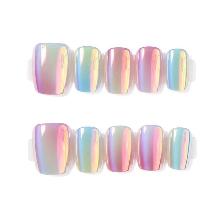 Premium Holographic Press-On Nail Set Bowlift