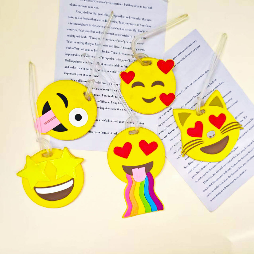 Unisex Luggage Tag in Emoji Design Bowlift
