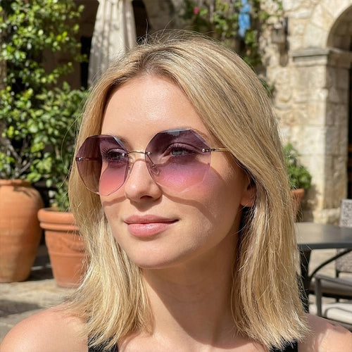 Ladies stylish octagonal sunglasses with innovative frame Bowlift