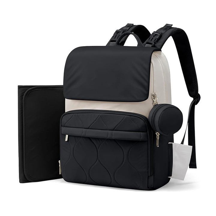 Fashionable backpack with versatile interior layout and ergonomic carrying straps Bowlift