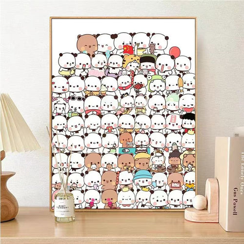 Cute Panda Character Wall Art Bowlift