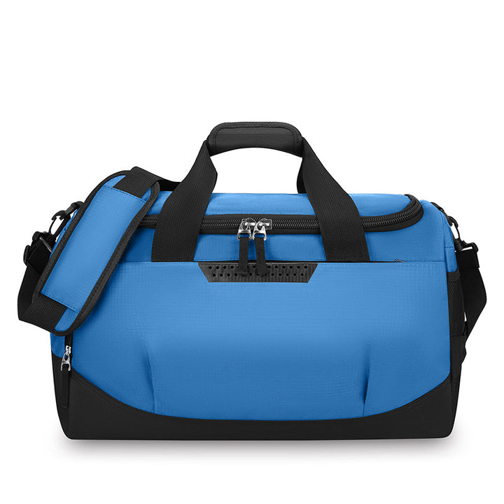Sporty travel bag with ergonomic carrying system and innovative compartments Bowlift
