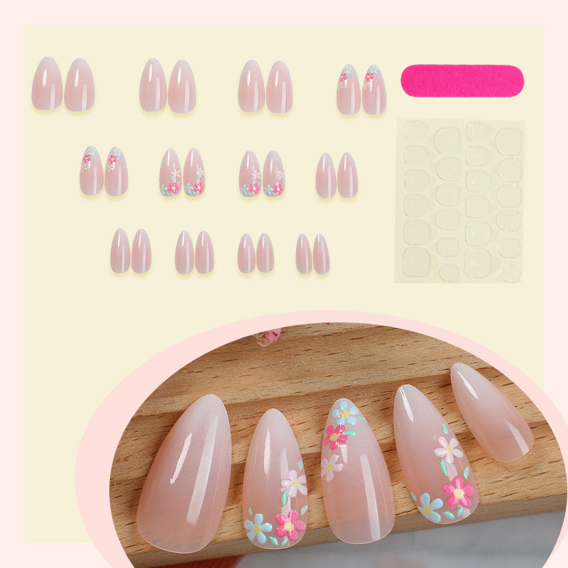 Floral Decorative Press-On Nail Set Bowlift 1788496020