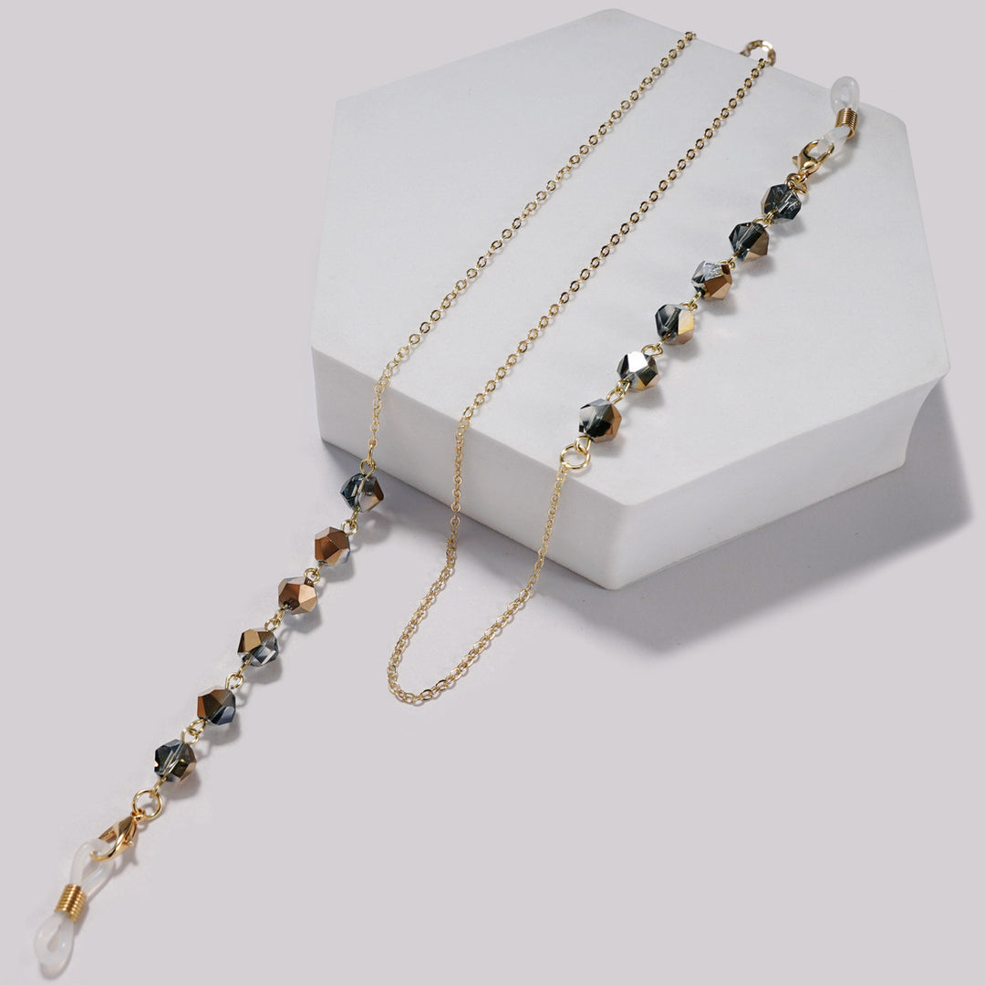 Elegant Crystal-Studded Eyewear Chain Bowlift
