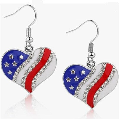 Ladies playful star earrings with crystal embellishment and hook closure Bowlift