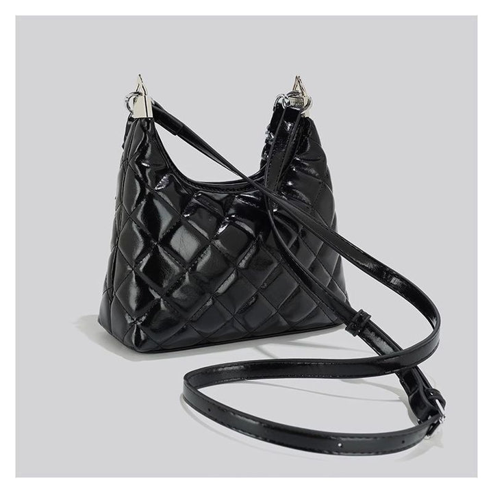Quilted Chain-Handled Shoulder Bag Bowlift