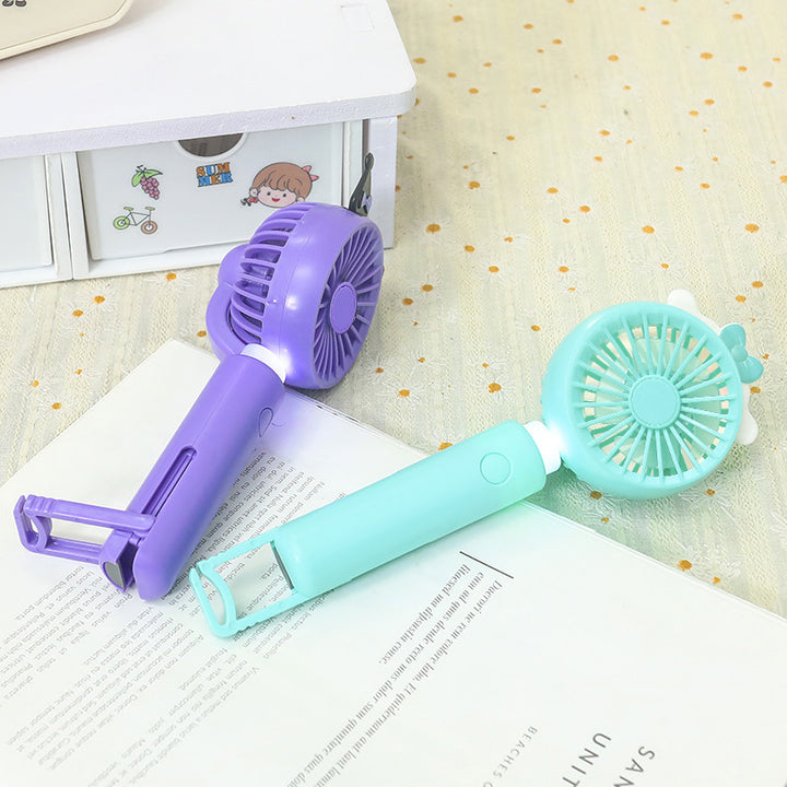 Ladies Mini Hand Fan with Integrated LED Lighting Bowlift