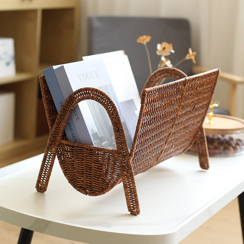Handwoven Rectangular Magazine Holder Bowlift