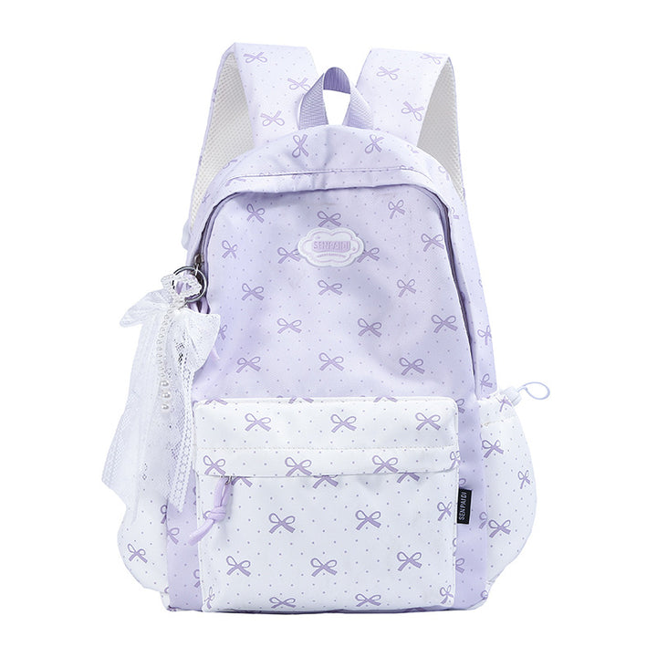 Playful Bow Print Backpack