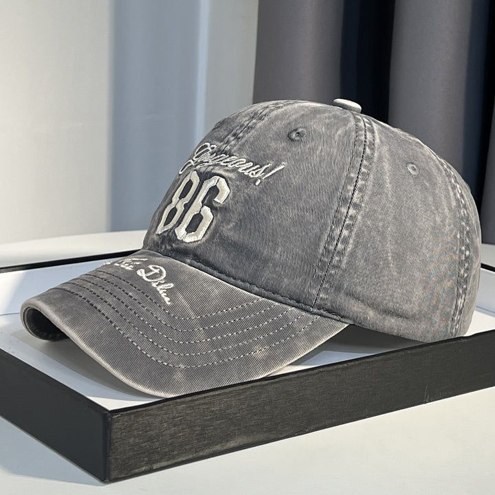 Men's Vintage-Inspired Distressed Baseball Cap Bowlift