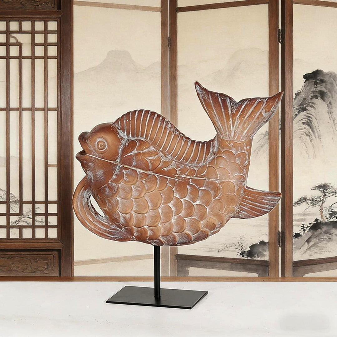 Whimsical Fish Decorative Sculpture