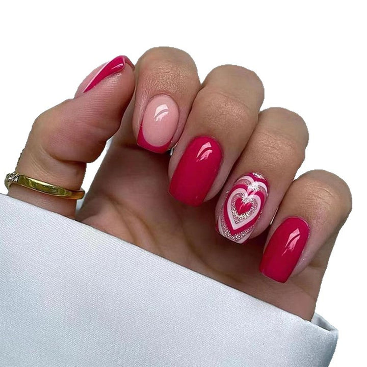 Heart-Embellished Nail Art Bowlift