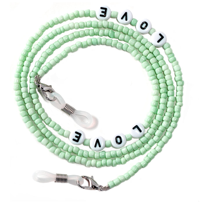 Love-themed Beaded Eyewear Chain Bowlift