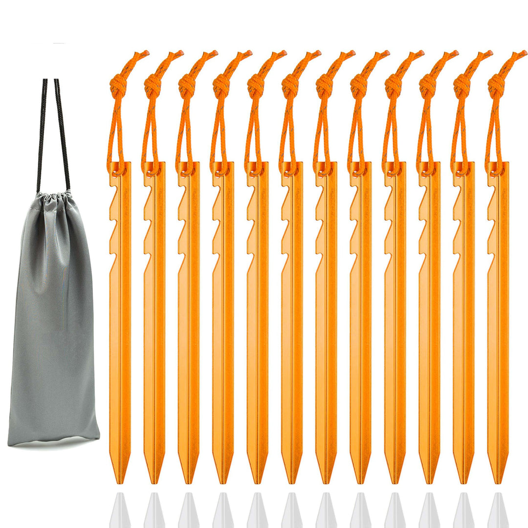 Unisex Aluminium Tent Pegs Set Bowlift