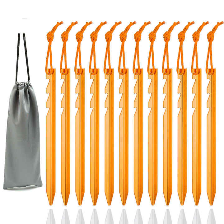 Unisex Aluminium Tent Pegs Set Bowlift