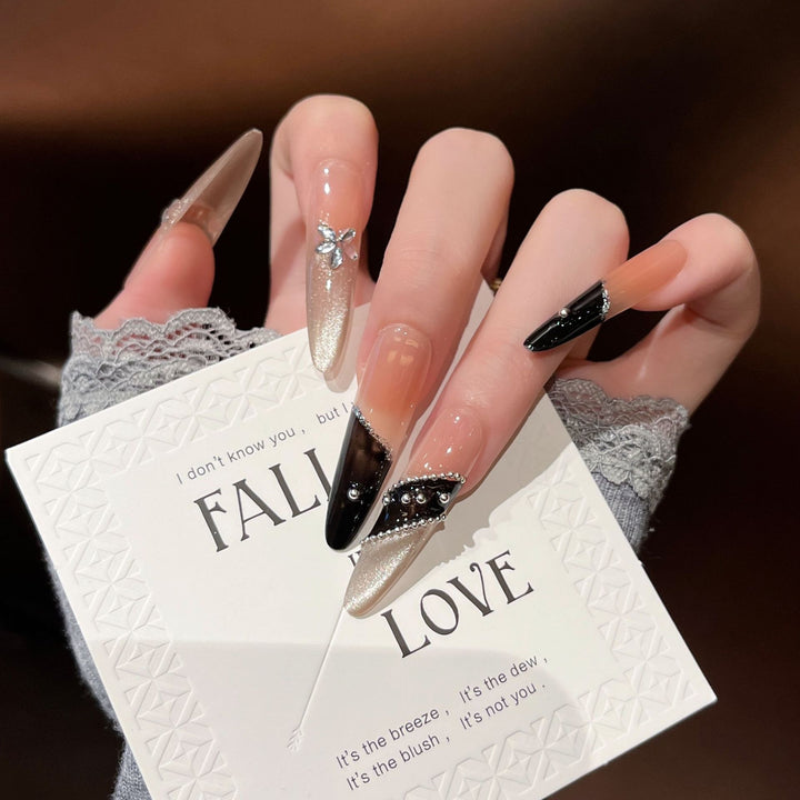 Elegant Stiletto Press-On Nail Extensions Bowlift