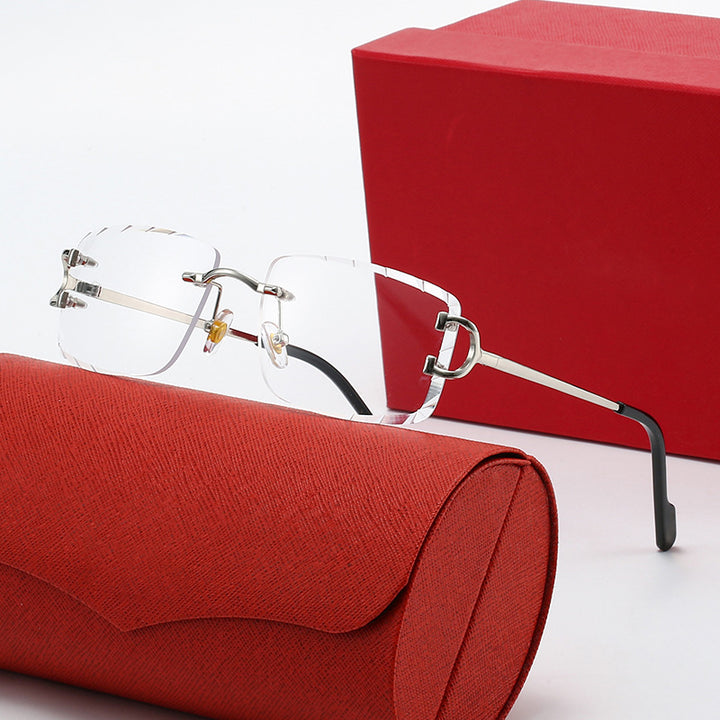 Ladies elegant half-frame corrective glasses Bowlift