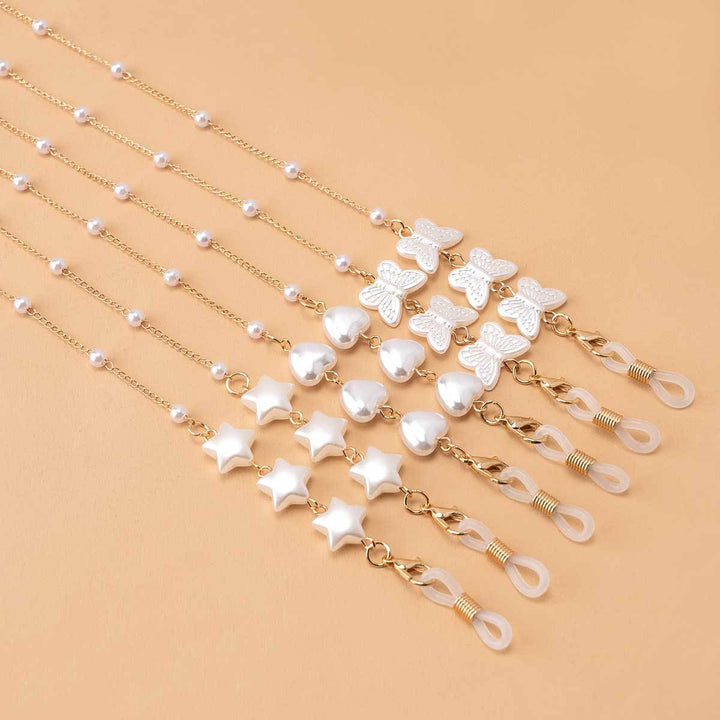 Heart-Embellished Eyewear Chain Bowlift