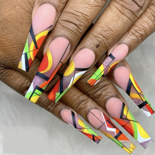 Creative artificial nails in modern 3D design Bowlift