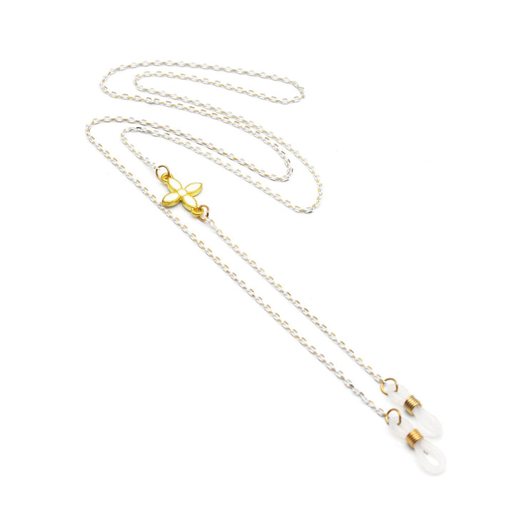 Chic Floral-Detail Eyewear Chain Bowlift