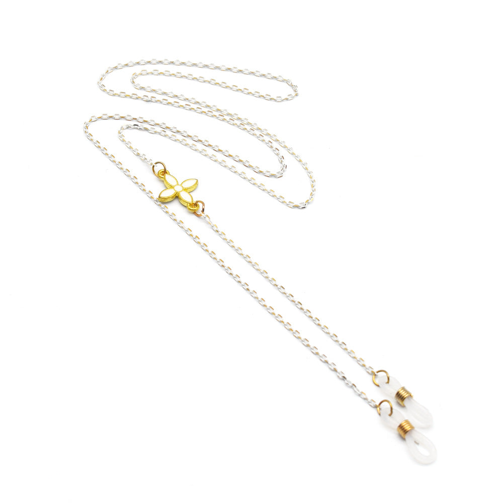 Elegant Floral-Design Eyewear Chain Bowlift