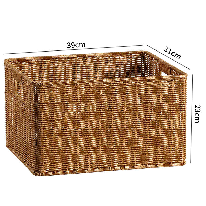 Handcrafted Wicker Storage Tray Bowlift