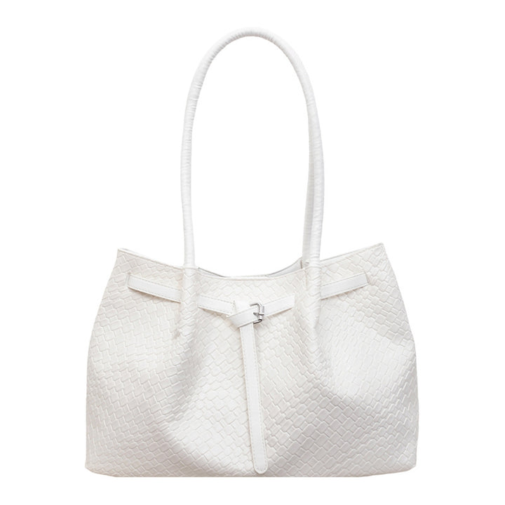 WoTextured Leather Tote Bag Bowlift