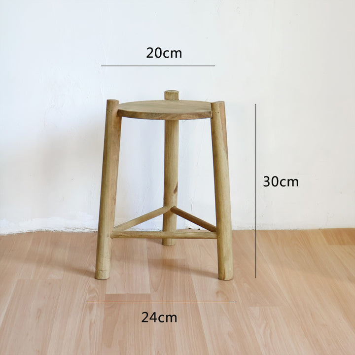 Massive wooden stool Bowlift