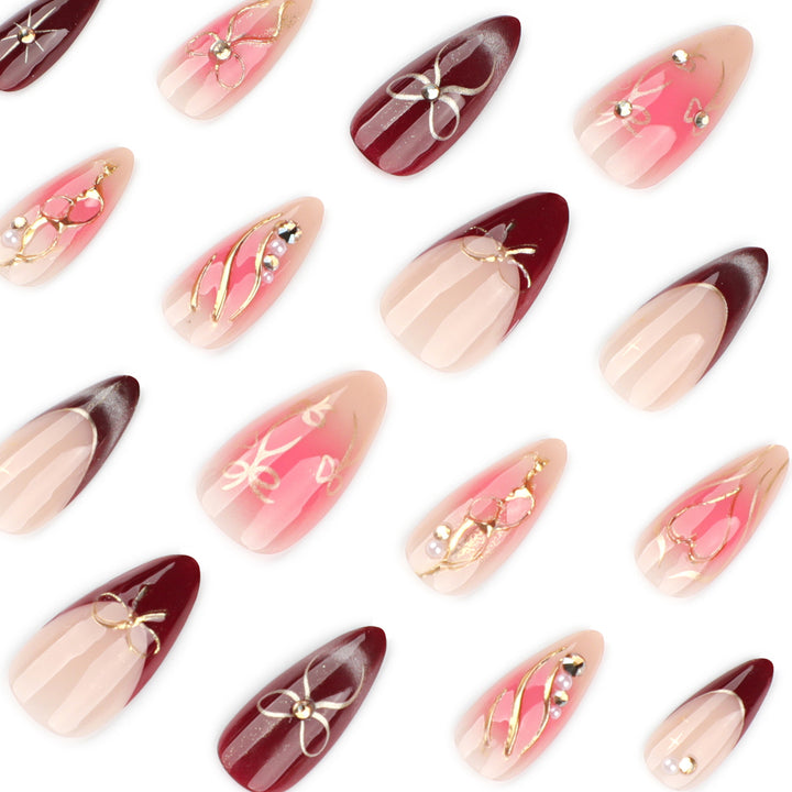 Artistic Nail Extensions with Creative Decorations Bowlift