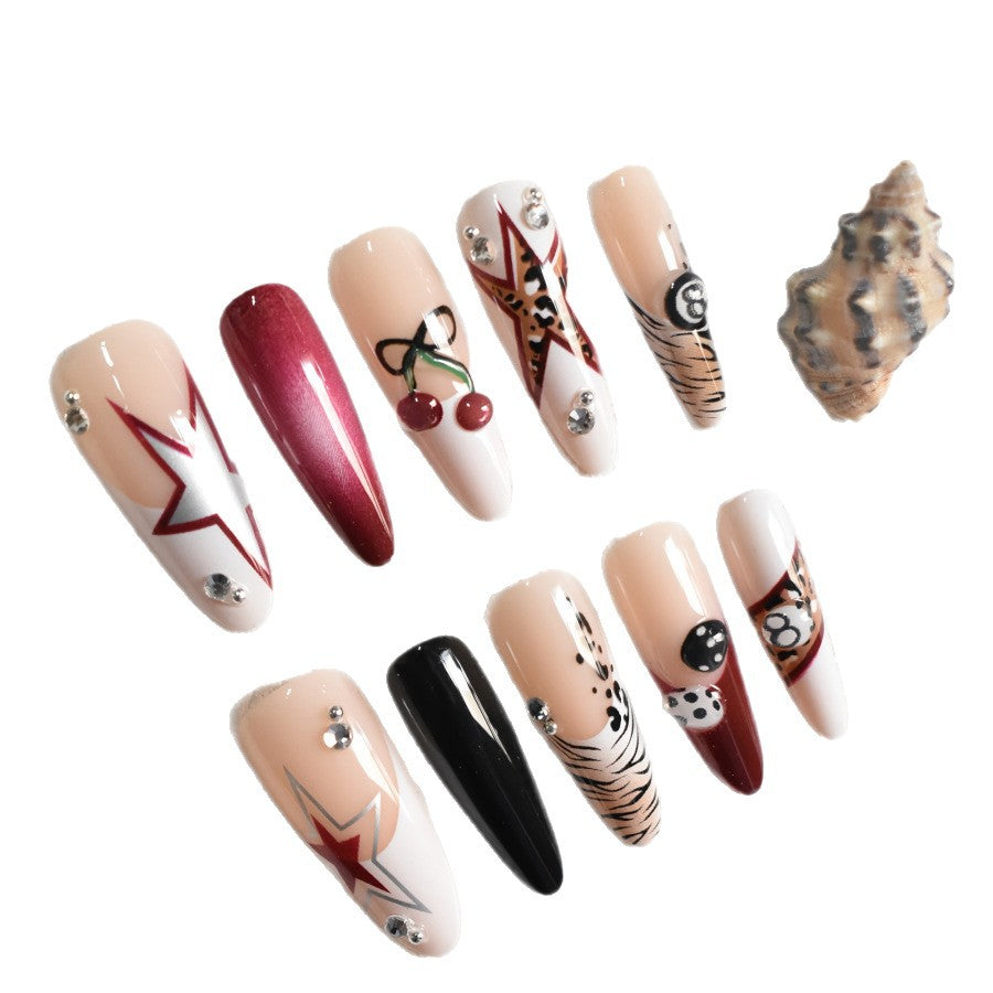 Artistic Stiletto Press-On Nail Set with Unique Designs Bowlift