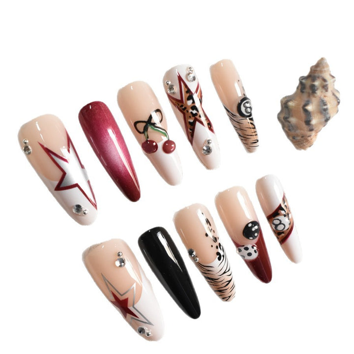 Artistic Stiletto Press-On Nail Set with Unique Designs Bowlift