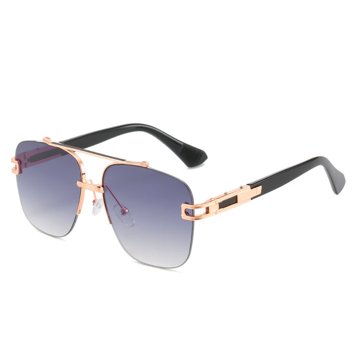 Women's fashionable square sunglasses with elegant metal frame Bowlift